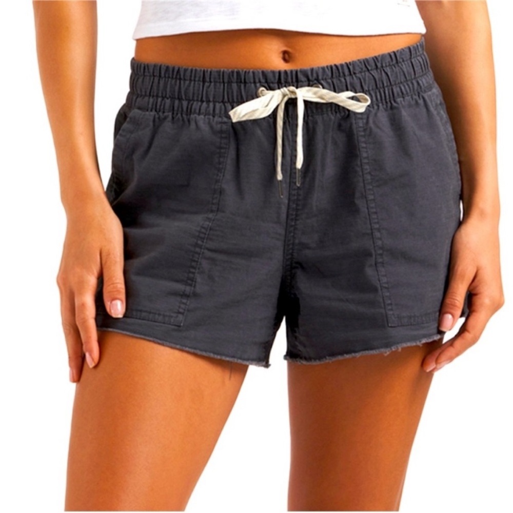 Vuori Gray Cargo Shorts Elastic Waistband Lightweight